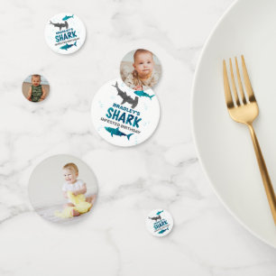 haai besmet elke leeftijd verjaardagsfeestfoto confetti