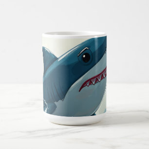 Haai bij boot koffiemok
