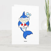 Haai bij Poker met Pokerkaarten Kaart (Achterkant)