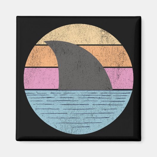 Haai bij zonsondergang magneet (Voorkant)