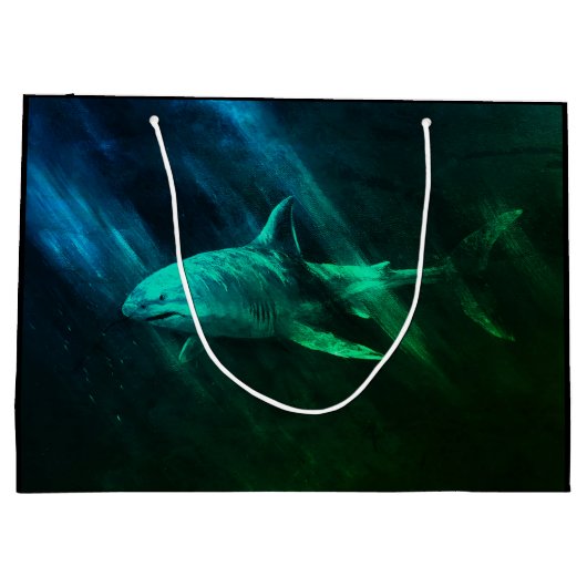 Haai Blauwgroen Groot Cadeauzakje (Achterkant)