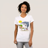 Haai Chasing A Boy Vrouwen T-shirt (Voorkant volledig)