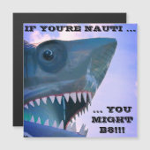 HAAI CRUISE DEURMAGNEET MAGNETISCHE UITNODIGING (Voorkant / Achterkant)