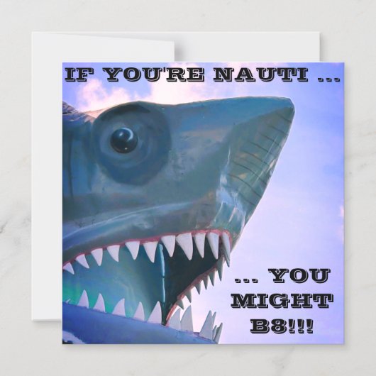 HAAI CRUISE DEURMAGNEET MAGNETISCHE UITNODIGING (Voorkant)