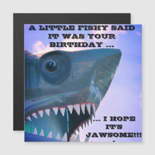 HAAI CRUISE DEURMAGNEET MAGNETISCHE UITNODIGING