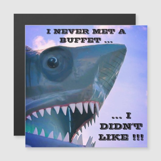 HAAI CRUISE DEURMAGNEET MAGNETISCHE UITNODIGING (Voorkant / Achterkant)