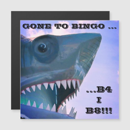 HAAI CRUISE DEURMAGNEET MAGNETISCHE UITNODIGING (Voorkant / Achterkant)