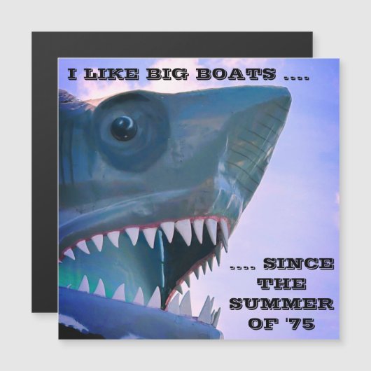 HAAI CRUISE DEURMAGNEET MAGNETISCHE UITNODIGING (Voorkant / Achterkant)