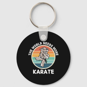 haai De wereld heeft meer karate retro ka nodig Sleutelhanger