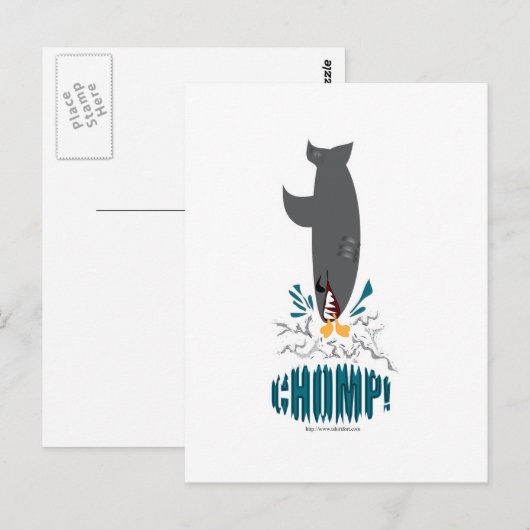 Haai die een eend eet briefkaart (Voorkant / Achterkant)