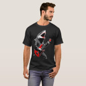 Haai die gitaar speelt t-shirt (Voorkant volledig)
