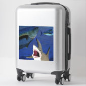 haai die tonijn aanvalt, sticker (Koffer)