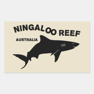 Haai duiken in Australië, Ningaloo Reef Rechthoekige Sticker