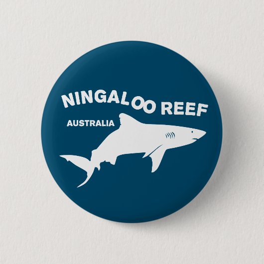 Haai duiken in Australië, Ningaloo Reef Ronde Button 5,7 Cm (Voorkant)