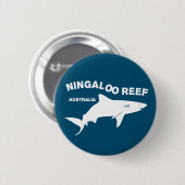 Haai duiken in Australië, Ningaloo Reef Ronde Button 5,7 Cm (Voorkant /achterkant)