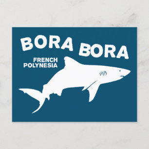 Haai duiken in Bora Bora Briefkaart