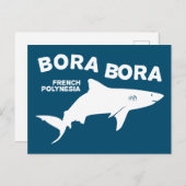 Haai duiken in Bora Bora Briefkaart (Voorkant / Achterkant)