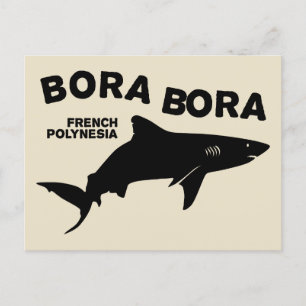 Haai duiken in Bora Bora Briefkaart