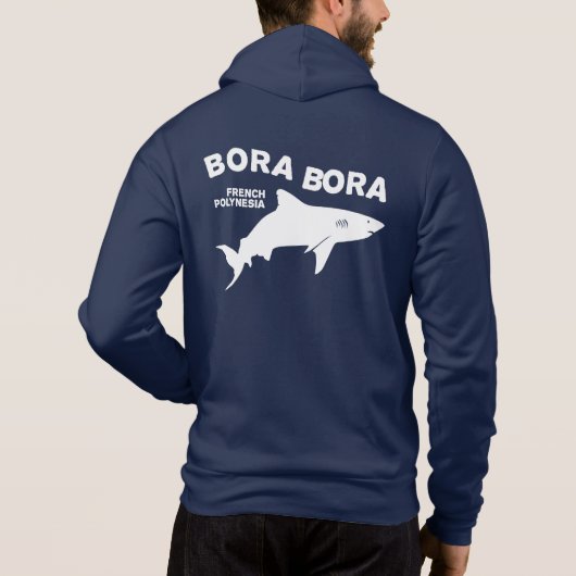 Haai duiken in Bora Bora Hoodie (Achterkant)