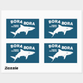 Haai duiken in Bora Bora Rechthoekige Sticker (Vel)