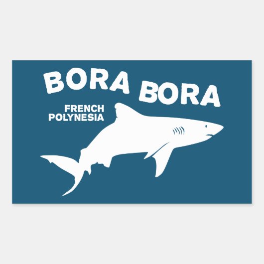 Haai duiken in Bora Bora Rechthoekige Sticker (Voorkant)