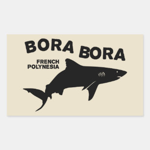 Haai duiken in Bora Bora Rechthoekige Sticker