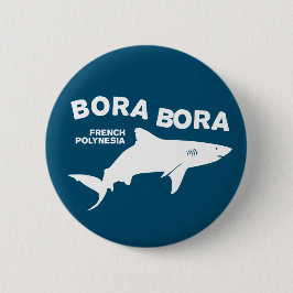 Haai duiken in Bora Bora Ronde Button 5,7 Cm