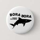 Haai duiken in Bora Bora Ronde Button 5,7 Cm (Voorkant)