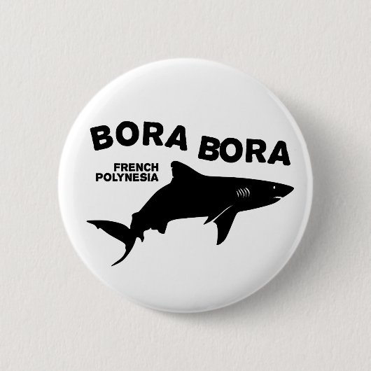 Haai duiken in Bora Bora Ronde Button 5,7 Cm (Voorkant)