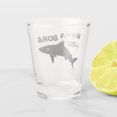 Haai duiken in Bora Bora Shot Glas (Achterkant)