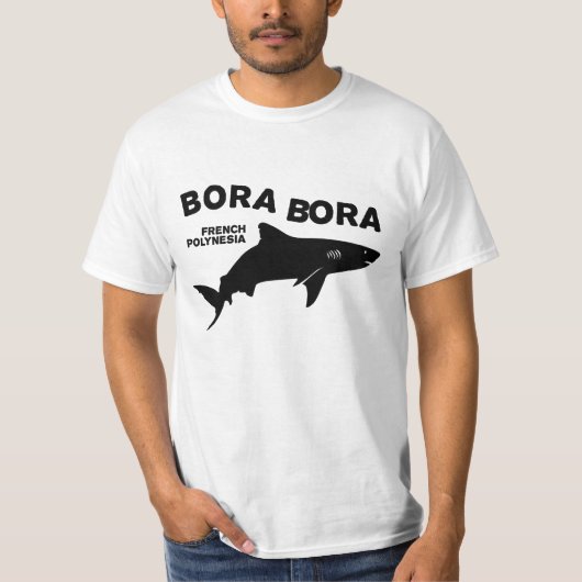 Haai duiken in Bora Bora T-shirt (Voorkant)