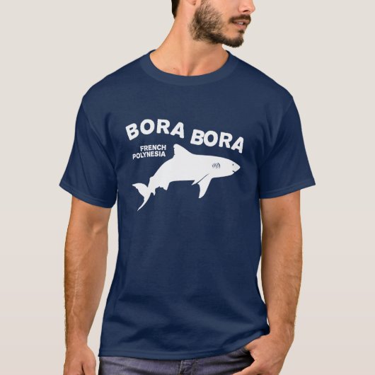 Haai duiken in Bora Bora T-shirt (Voorkant)