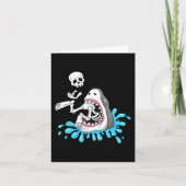 Haai Eats Skeleton Fun Halloween Jongens Meisjes K Kaart (Voorkant)