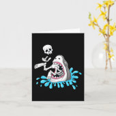 Haai Eats Skeleton Fun Halloween Jongens Meisjes K Kaart (Gele Bloem)