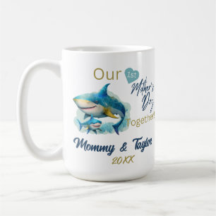 Haai en baby Onze eerste Moederdag Samen Koffiemok