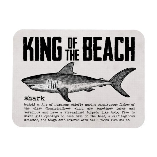 haai- en definitiebeach koning magneet (Horizontaal)