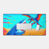 Haai en dinosaurus bureaumat (Keyboard & Muis)