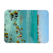 Haai en vissen in Bora Bora verticale magneet (Horizontaal)
