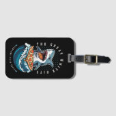 haai eten pizza | De grote witte beet Jawsome Bagagelabel (Voorkant (horizontaal))