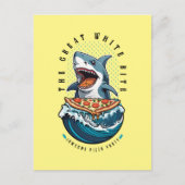 haai eten pizza | De grote witte beet Jawsome Briefkaart (Voorkant)