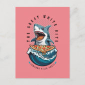 haai eten pizza | De grote witte beet Jawsome Briefkaart (Voorkant)