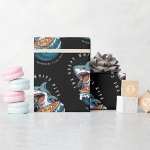 haai eten pizza De grote witte beet Jawsome Cadeaupapier