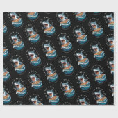 haai eten pizza | De grote witte beet Jawsome Cadeaupapier (Vlak)