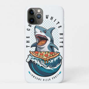 haai eten pizza   De grote witte beet Jawsome Case-Mate iPhone Case