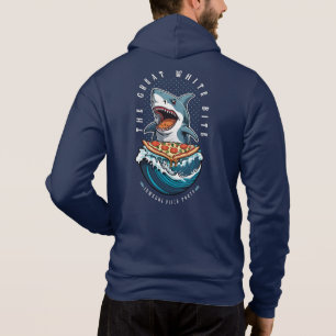 haai eten pizza   De grote witte beet Jawsome Hoodie