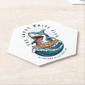 haai eten pizza | De grote witte beet Jawsome Kartonnen Onderzetters (Schuin)