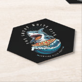 haai eten pizza | De grote witte beet Jawsome Kartonnen Onderzetters (Schuin)