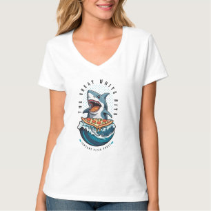 haai eten pizza De grote witte beet Jawsome T-shirt