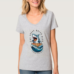 haai eten pizza De grote witte beet Jawsome T-shirt