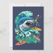 Haai golf feestdagenkaart (Voorkant)